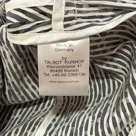 Talbot Runhof Seersucker Shirt Dress SZ US 2 EUC - Picture 6 of 8